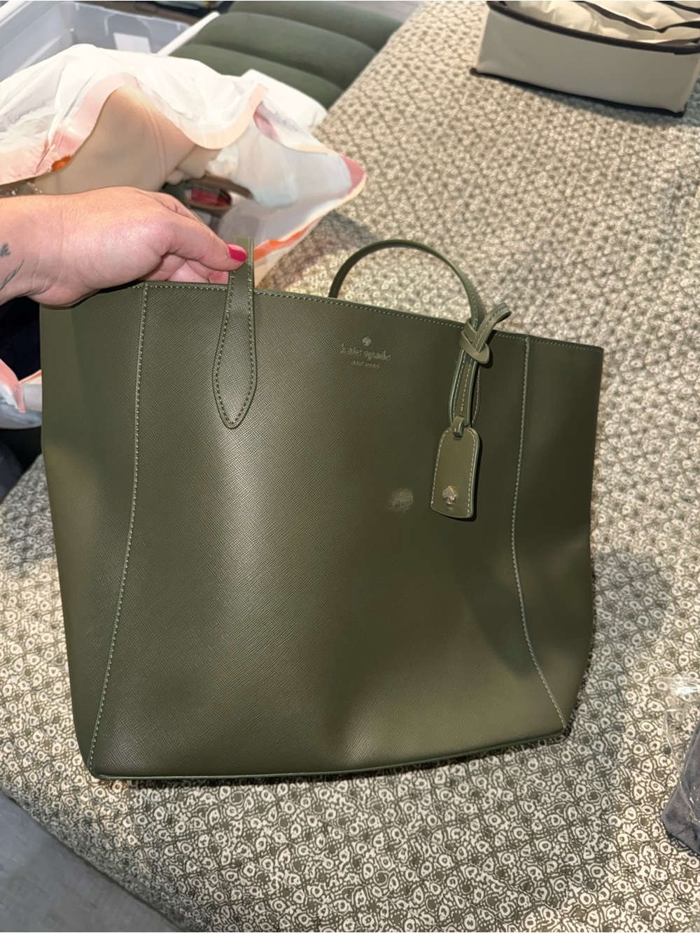 kate spade Olive Green Leather Tote